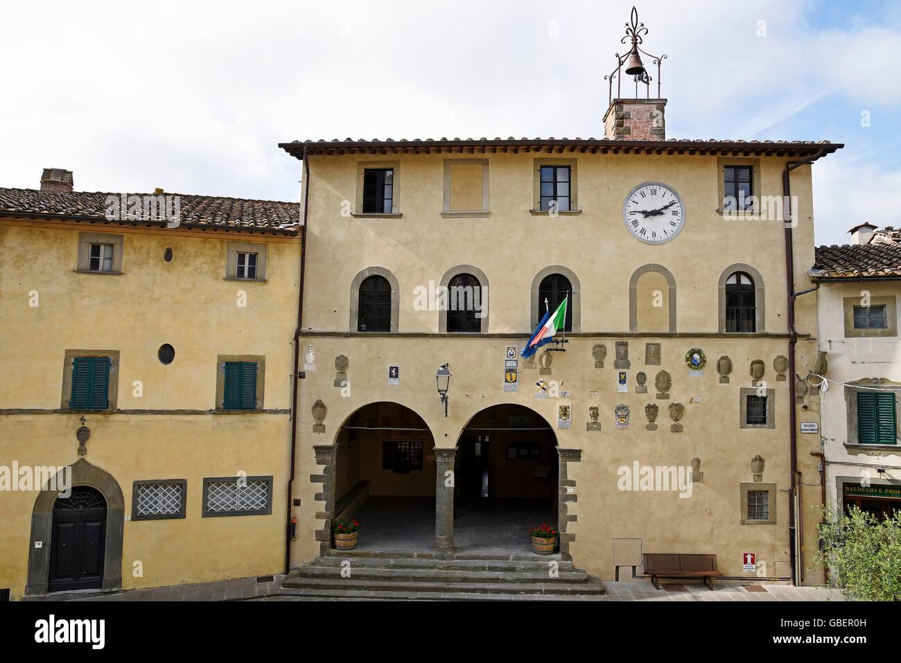 Rathaus, Radda in Chianti, Provinz Siena, Toskana, Italien Stockfoto