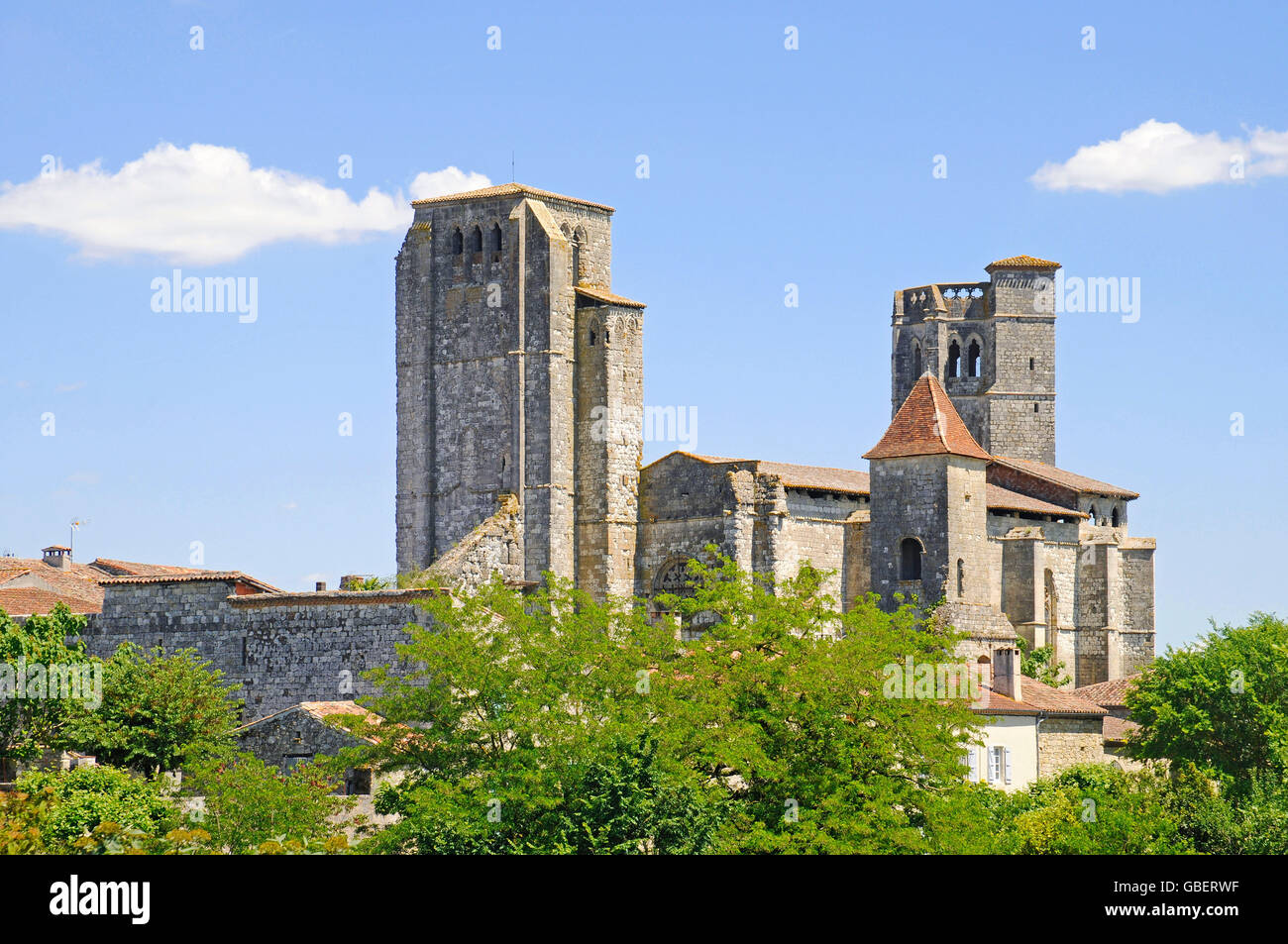 Collegiale Saint Pierre, collegiate Church, La Romieu, Way of St. James, Departement Gers, Midi-Pyrenäen, Frankreich Stockfoto