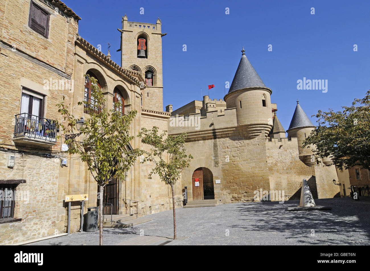 Palacio Real de Olite, Palast, Olite, Navarra, Spanien / Palacio Reyes de Navarra Stockfoto