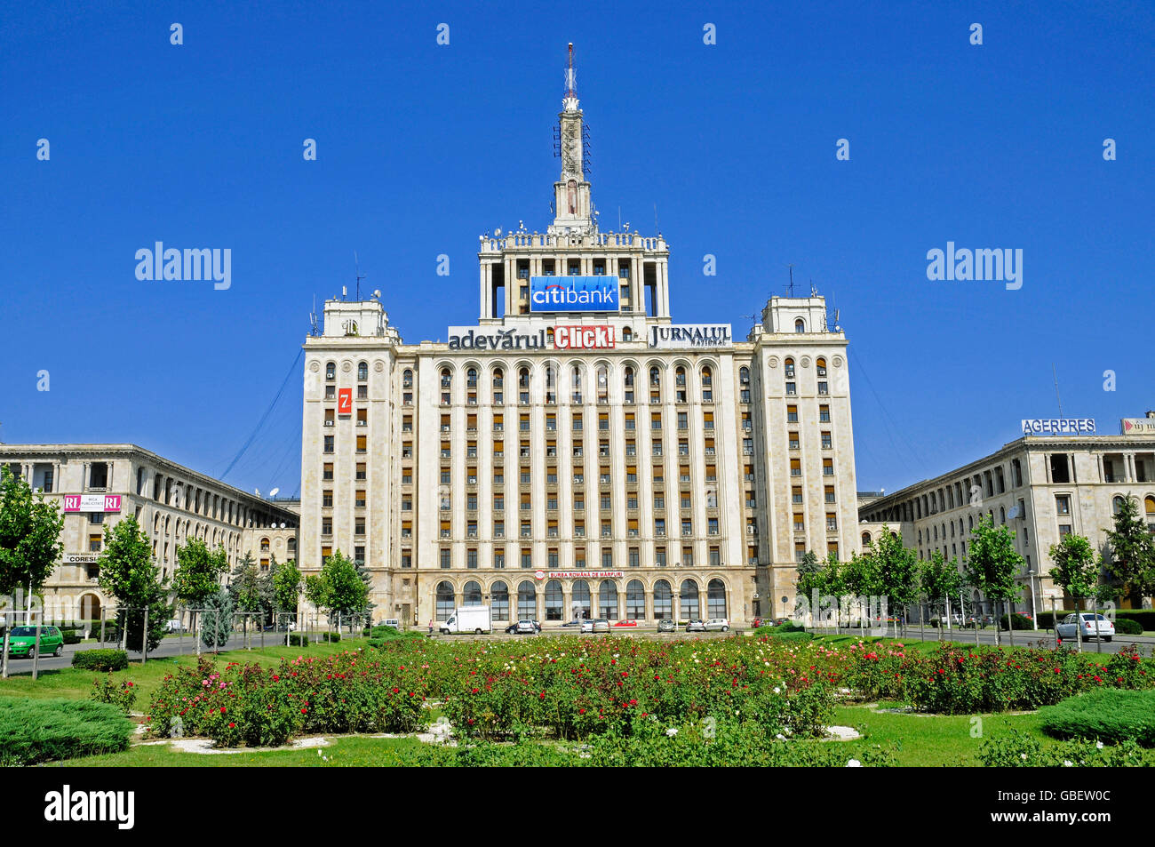 Casa Presei Libere, Gebäude, Haus der freien Presse, Piata Presei Libere quadratisch, Bukarest, Rumänien Stockfoto