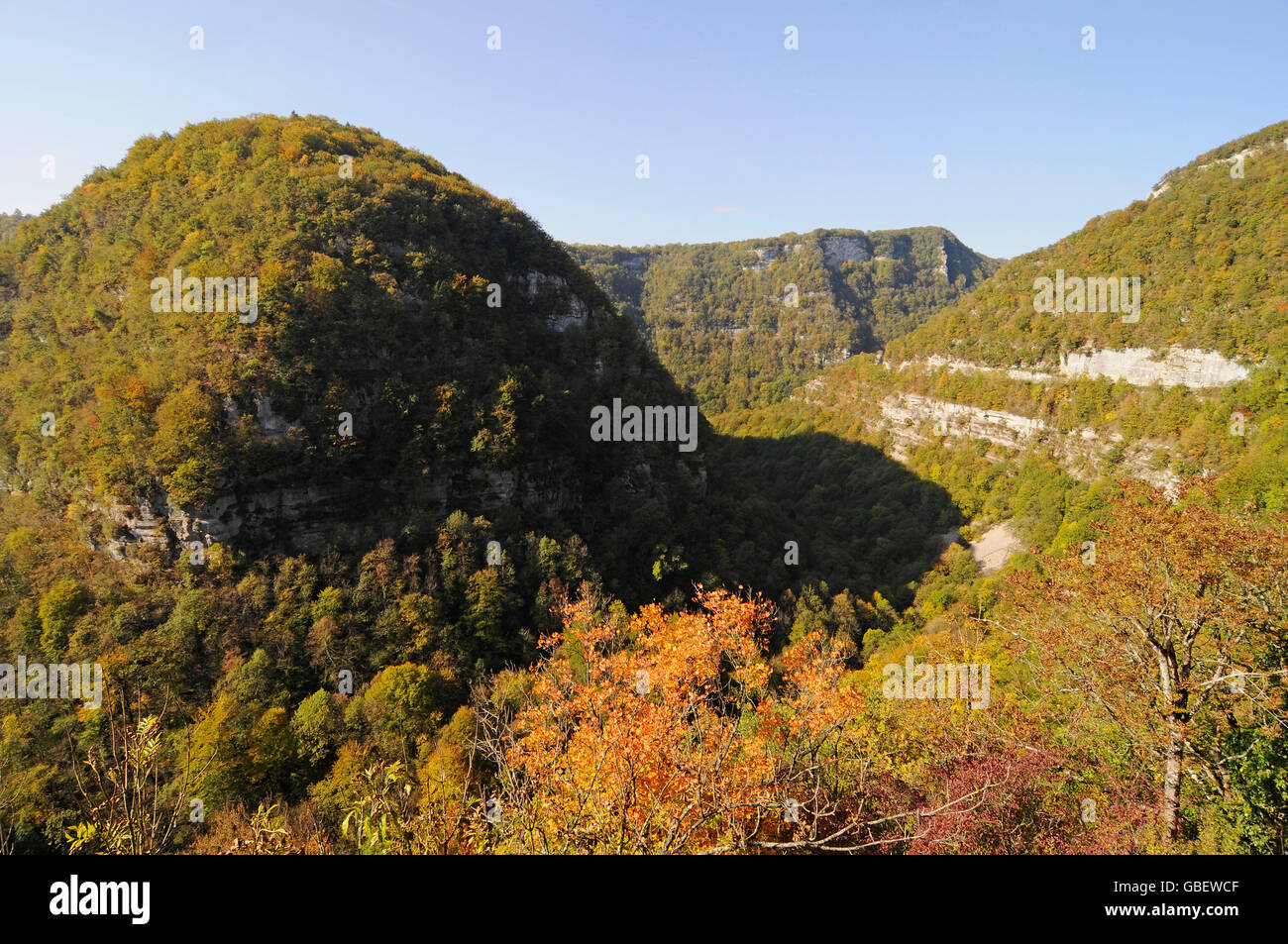 Loue-Tal, Ornans, Besancon, Doubs, Franche, Frankreich Stockfoto