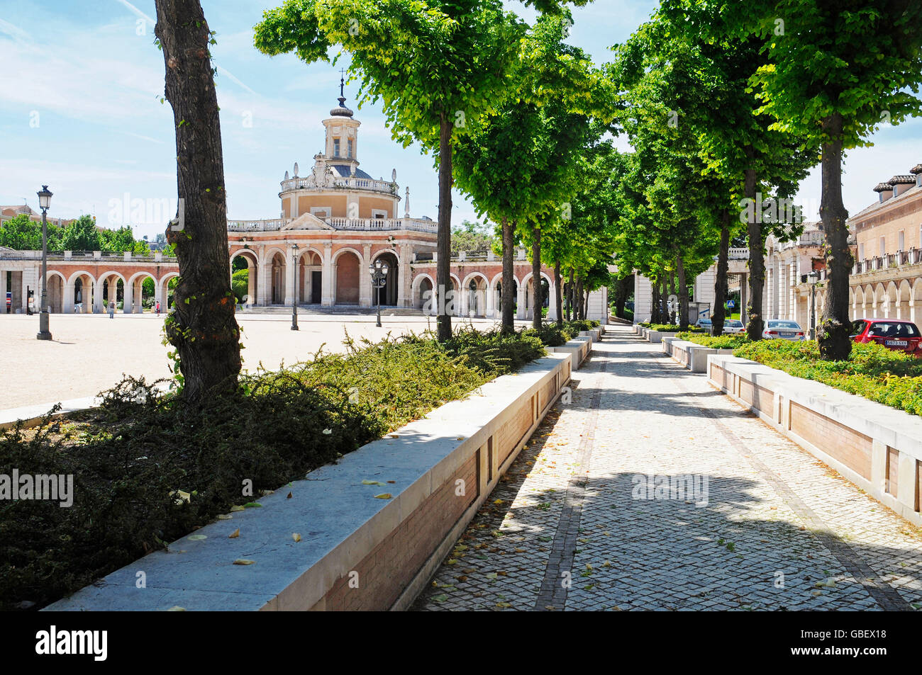 Königliche Kirche von San Antonio, Plaza de San Antonio, Aranjuez, Provinz Mardid, Spanien Stockfoto