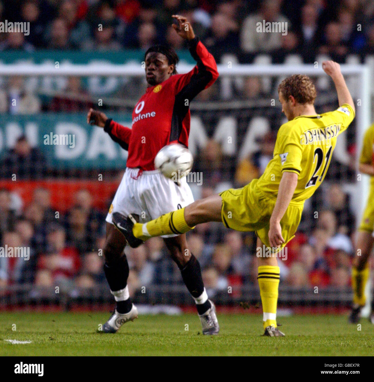 Fußball - FA Barclaycard Premiership - Manchester United gegen Charlton Athletic Stockfoto