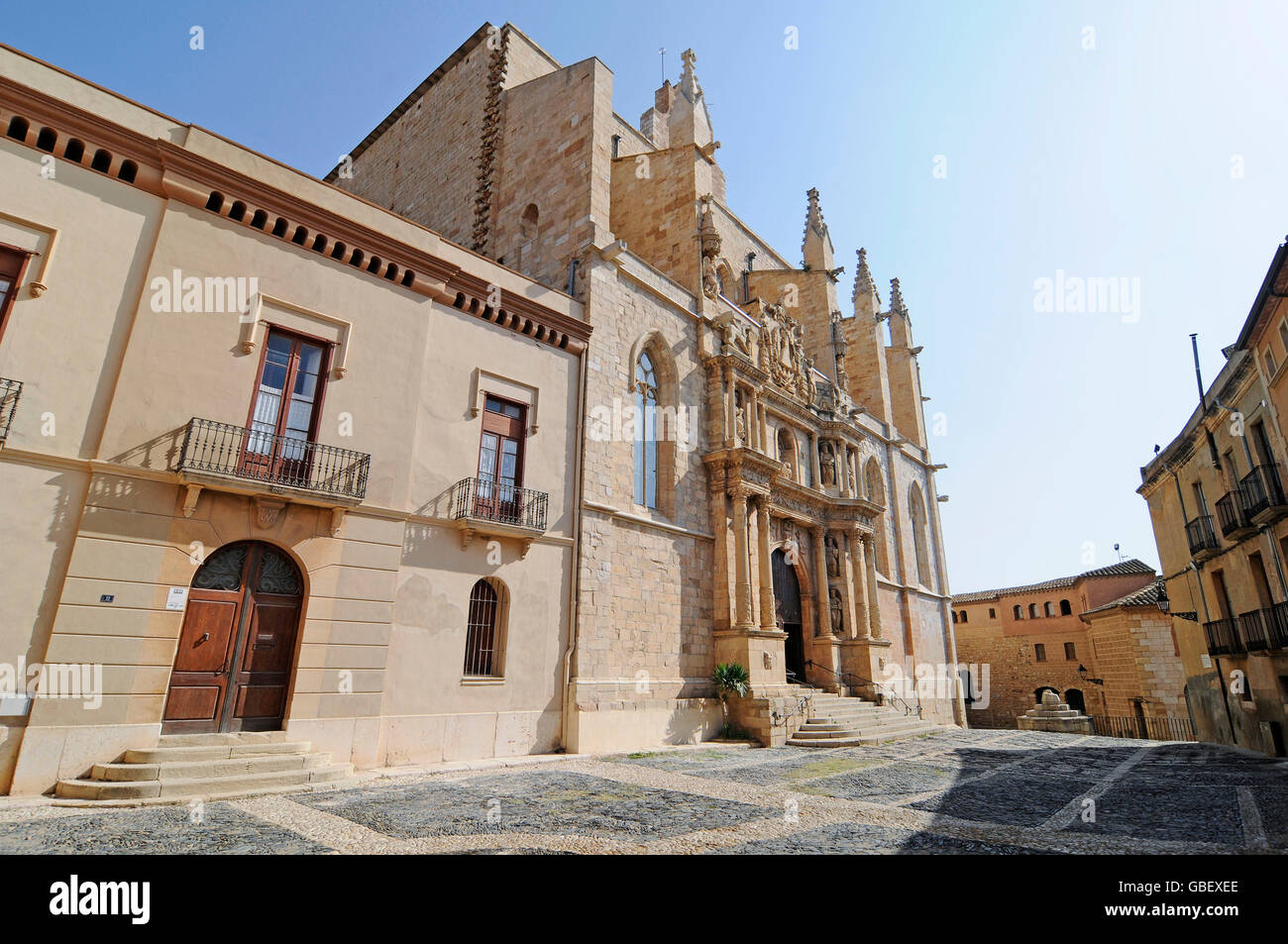 Kirche Santa Maria, Placa de Santa Maria, Montblanc, Provinz Tarragona, Katalonien, Spanien Stockfoto