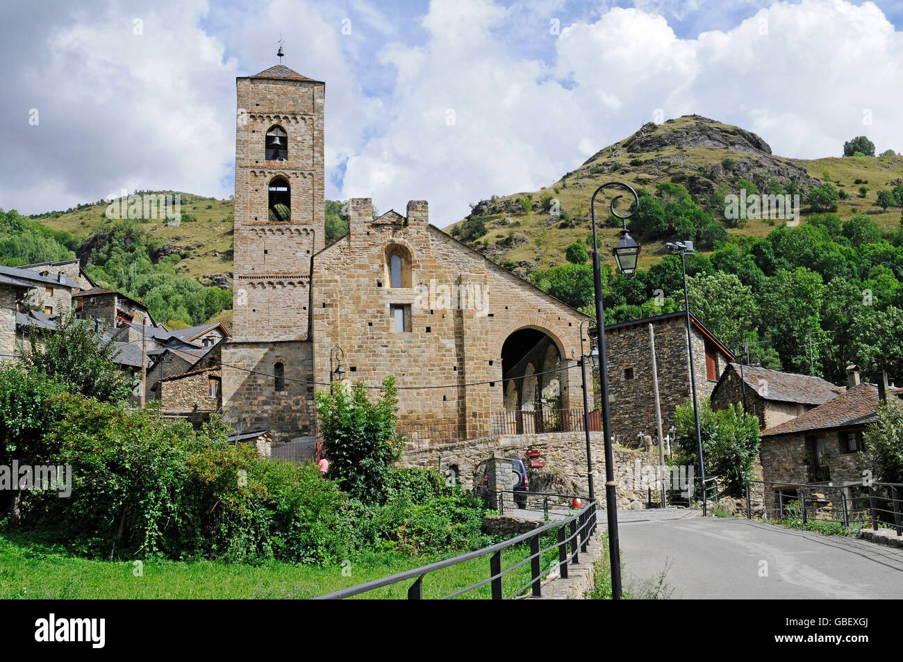 Nativitat de Durro, romanische Kirche, Durro, La Vall de Boi Tal, Pyrenäen, Provinz LLeida, Katalonien, Spanien Stockfoto