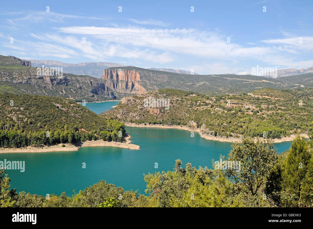 Panta de Camarasa, Reservoir, Noguera Pallaresa, Fluss, Tremp, Provinz Lleida, Katalonien, Spanien Stockfoto
