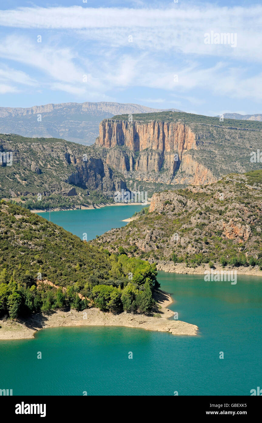 Panta de Camarasa, Reservoir, Noguera Pallaresa, Fluss, Tremp, Provinz Lleida, Katalonien, Spanien Stockfoto