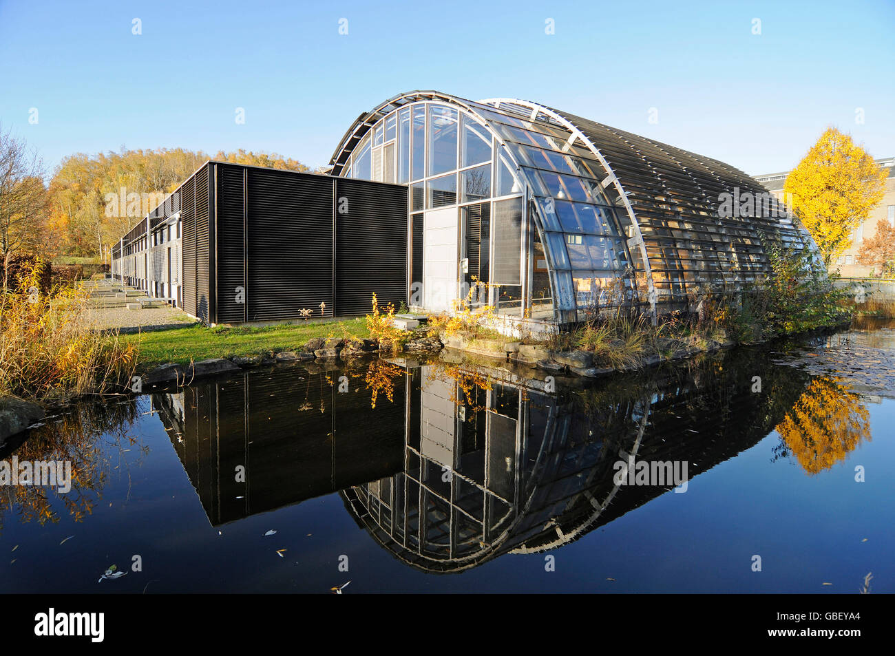 Ökologie-Zentrum NRW, ehemalige Zeche Sachsen, industrielle Park, Hamm, Nordrhein-Westfalen, Deutschland Stockfoto