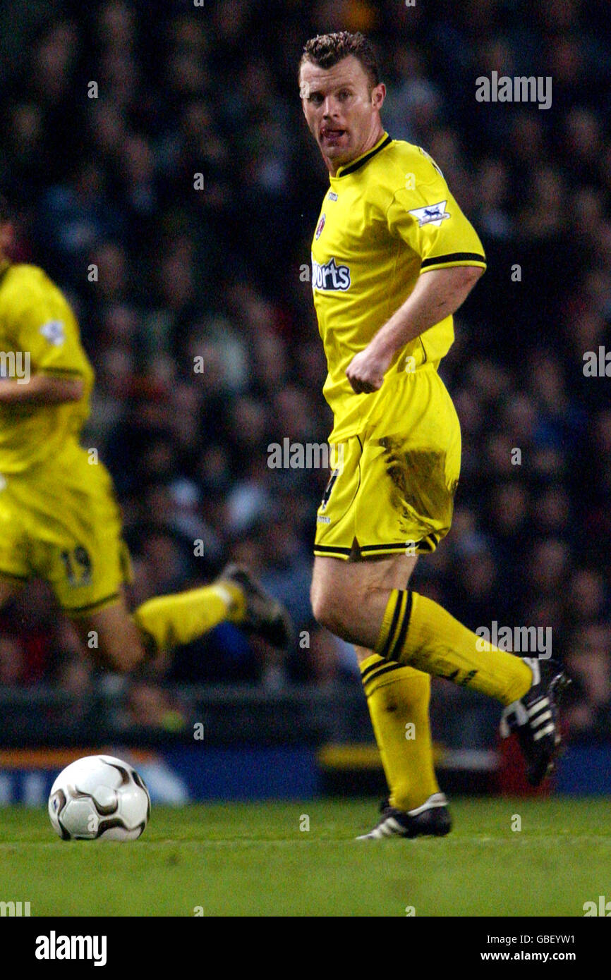 Fußball - FA Barclaycard Premiership - Manchester United / Charlton Athletic. Graham Stuart, Charlton Athletic Stockfoto