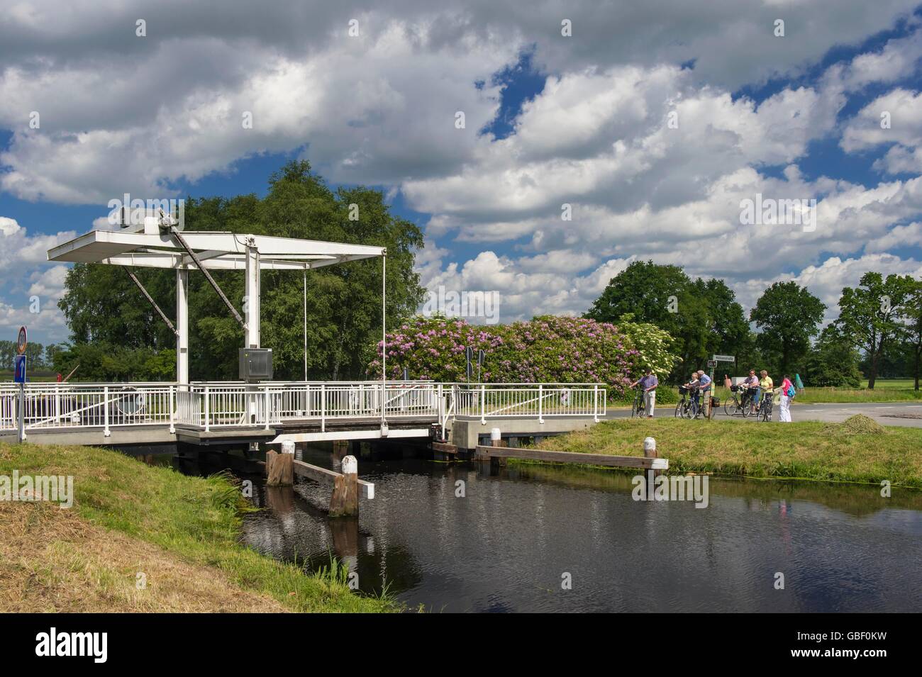 Moormuseum-Kanal, Fehnkanal, Moormuseum, Oldenburger Münsterland, Niedersachsen, Deutschland Stockfoto