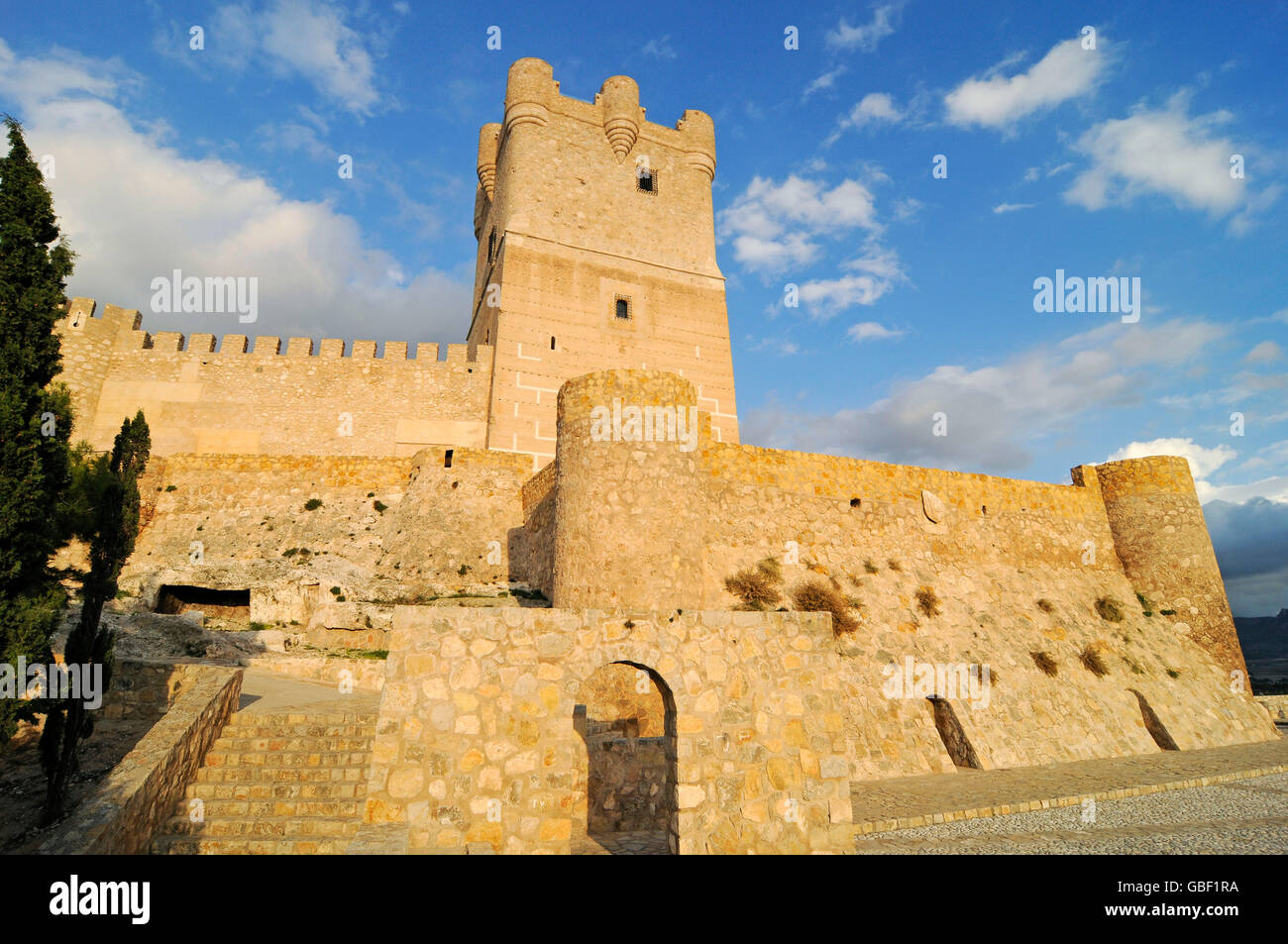 Castillo De La Atalaya, Schloss, Villena, Provinz Alicante, Spanien, Europa Stockfoto