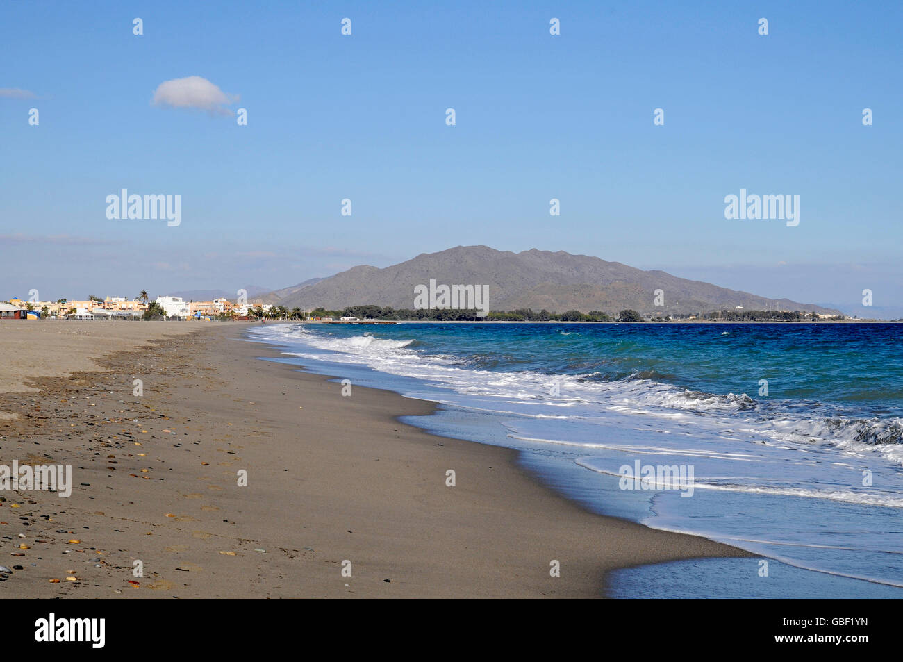 Playa El Playazo, Playas de Vera, Strand, Mojacar, Provinz Almeria, Andalusien, Spanien, Europa Stockfoto