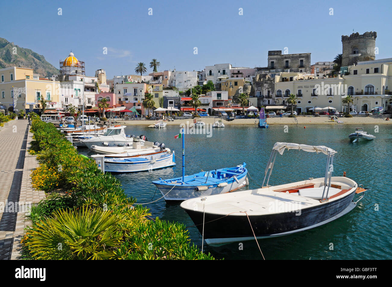 Hafen Sie, Forio, Insel Ischia, Golf von Neapel, Kampanien, Italien Stockfoto