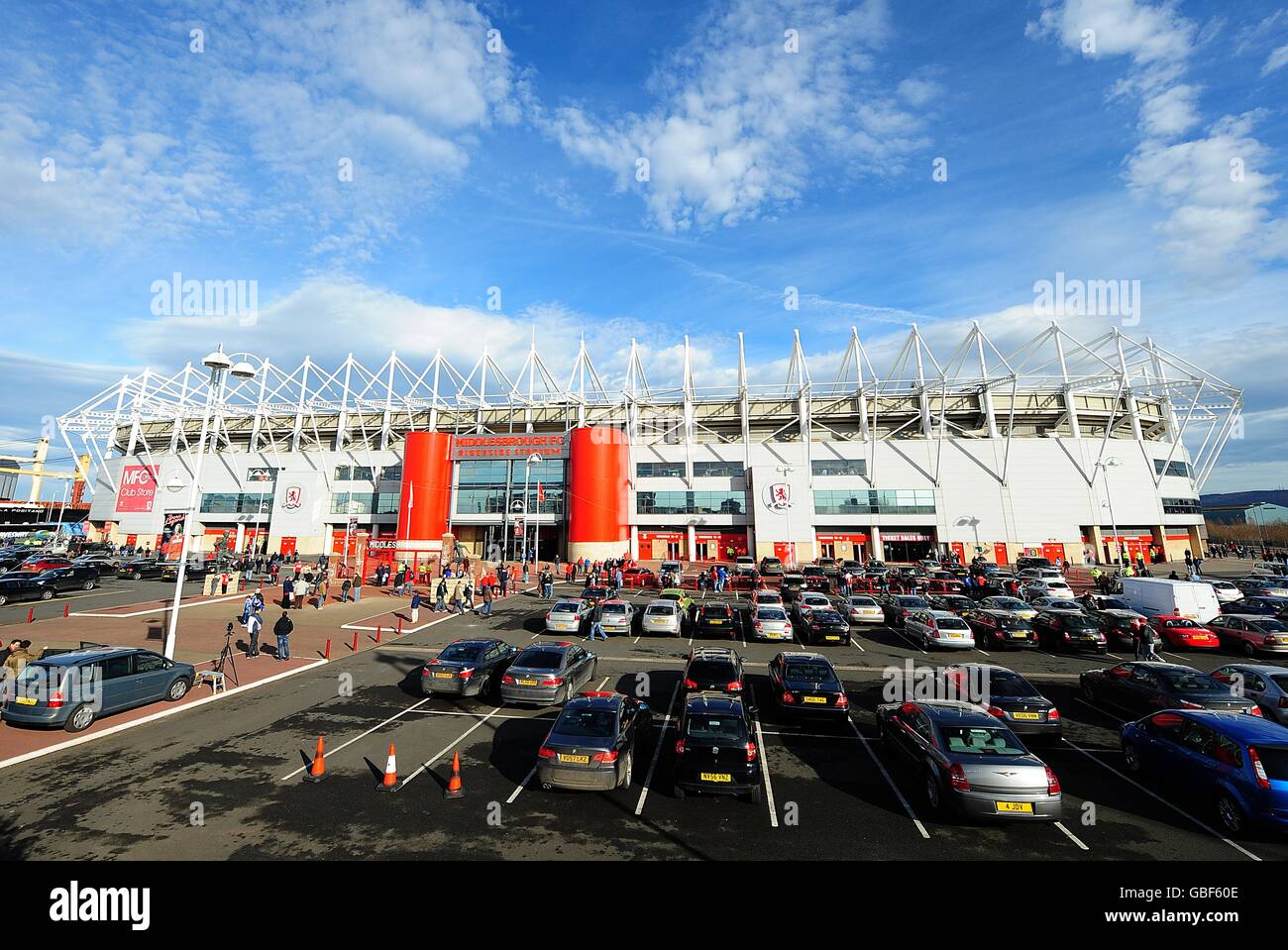 Fußball - Barclays Premier League - Middlesbrough / Wigan Athletic - Riverside Stadium. Allgemeiner Blick auf das Riverside Stadium, Heimstadion des Middlesbrough Football Club. Stockfoto