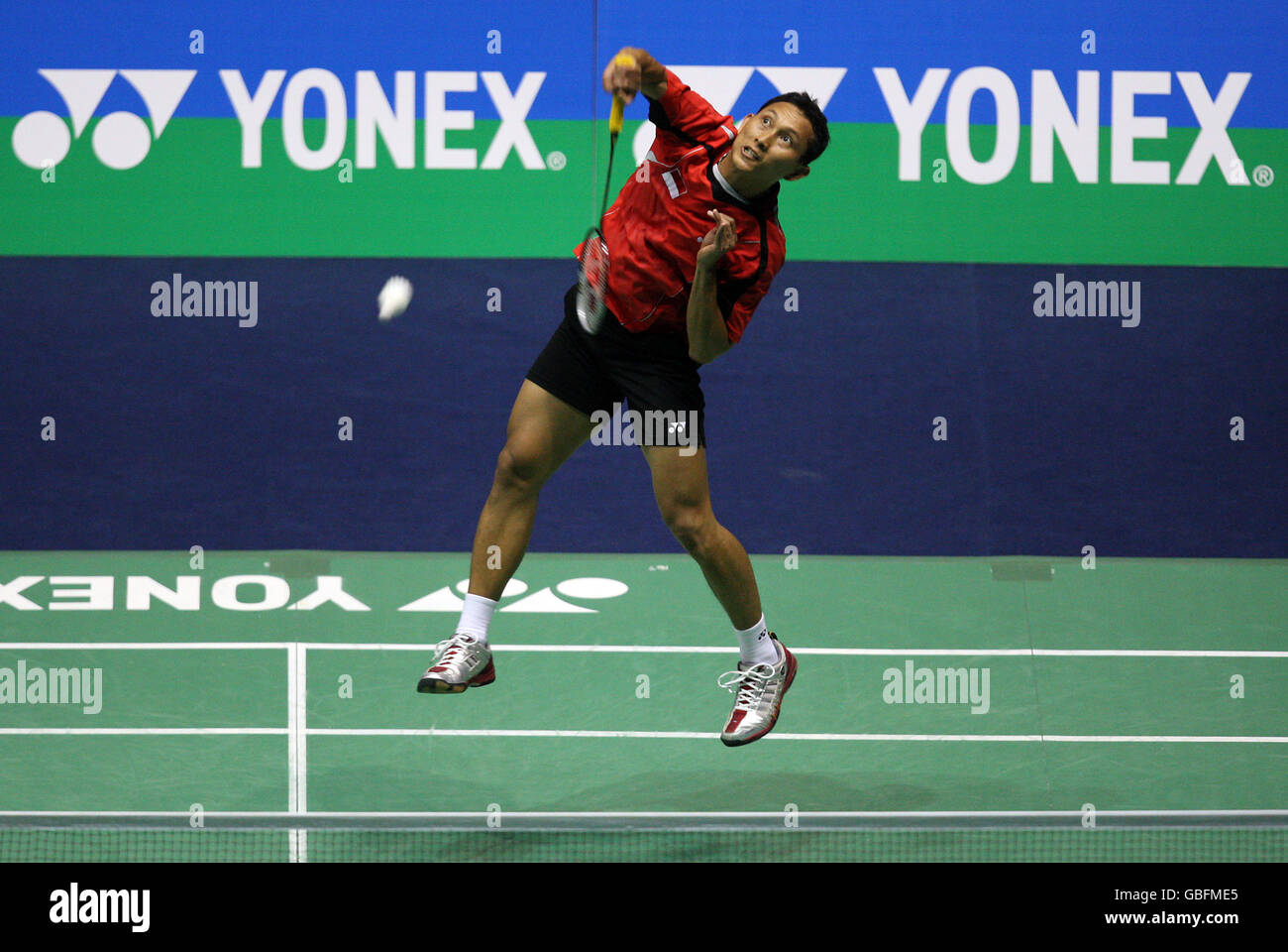 Badminton - Yonex All England Open Championships 2009 - National Indoor Arena. Indonesiens Sony DWI Kuncoro in Aktion gegen den indischen Anand Pawar Stockfoto