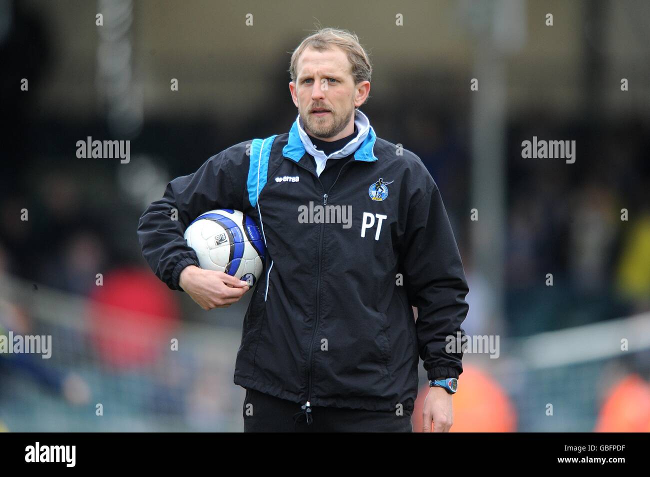 Fußball - Coca-Cola Football League One - Bristol Rovers gegen Leeds United - The Memorial Stadium. Paul Trollope, Manager von Bristol Rovers Stockfoto