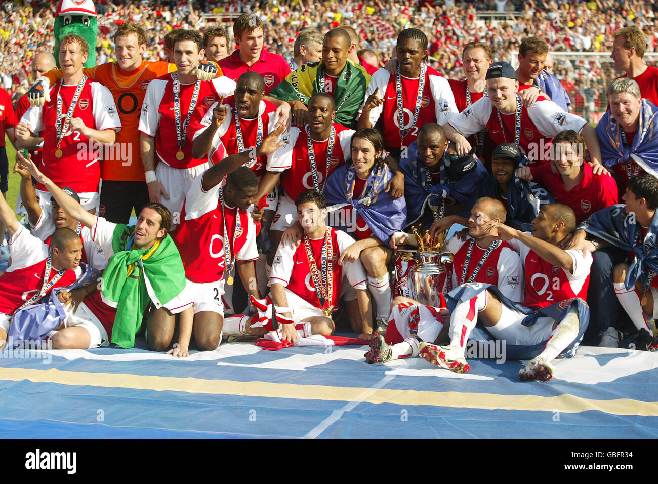 Fußball - FA Barclaycard Premiership - Arsenal gegen Leicester City Stockfoto