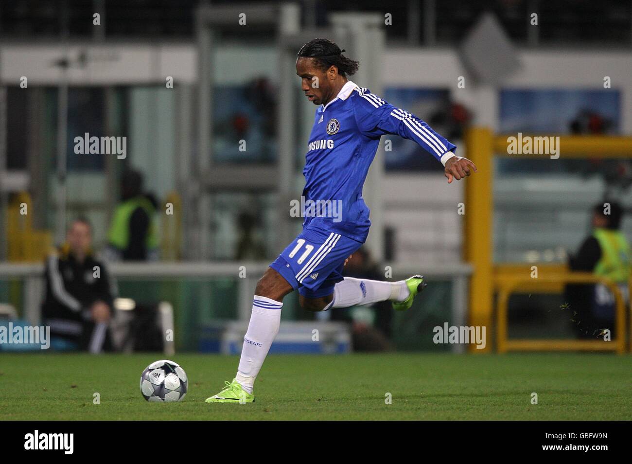 Fußball - UEFA Champions League - erste Ausscheidungsrunde - zweite Etappe - Juventus gegen Chelsea - Stadio Olimpico. Didier Drogba, Chelsea Stockfoto