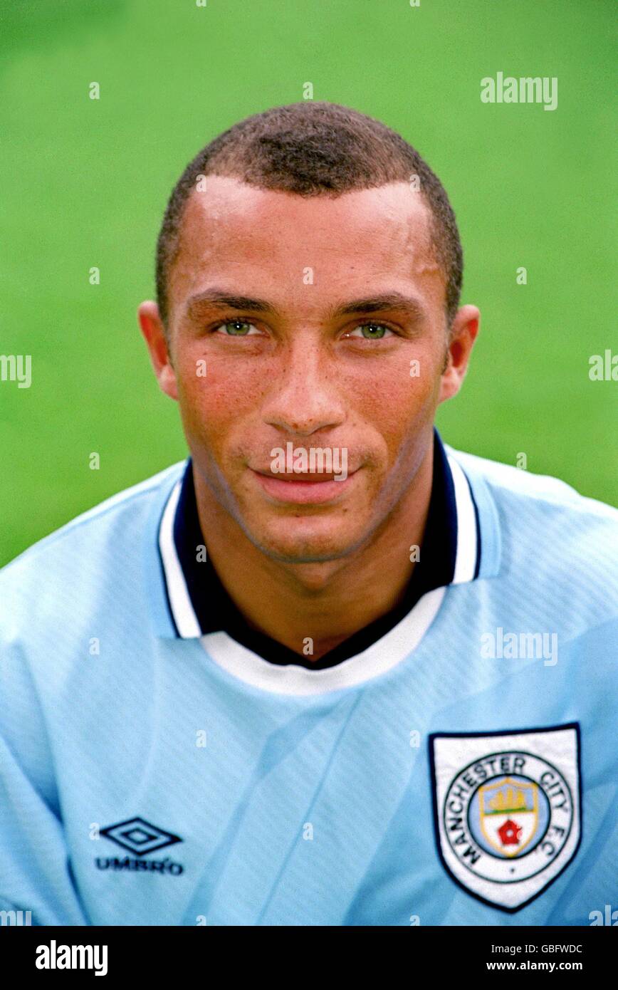 Fußball - Manchester City. Terry Phelan, Manchester City Stockfoto