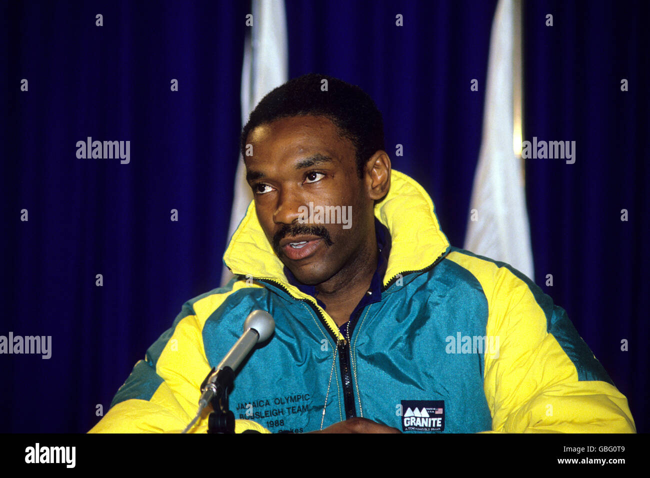 Winter Olympiade - Calgary 1988 - Vierer-Bob - Jamaika Stockfoto