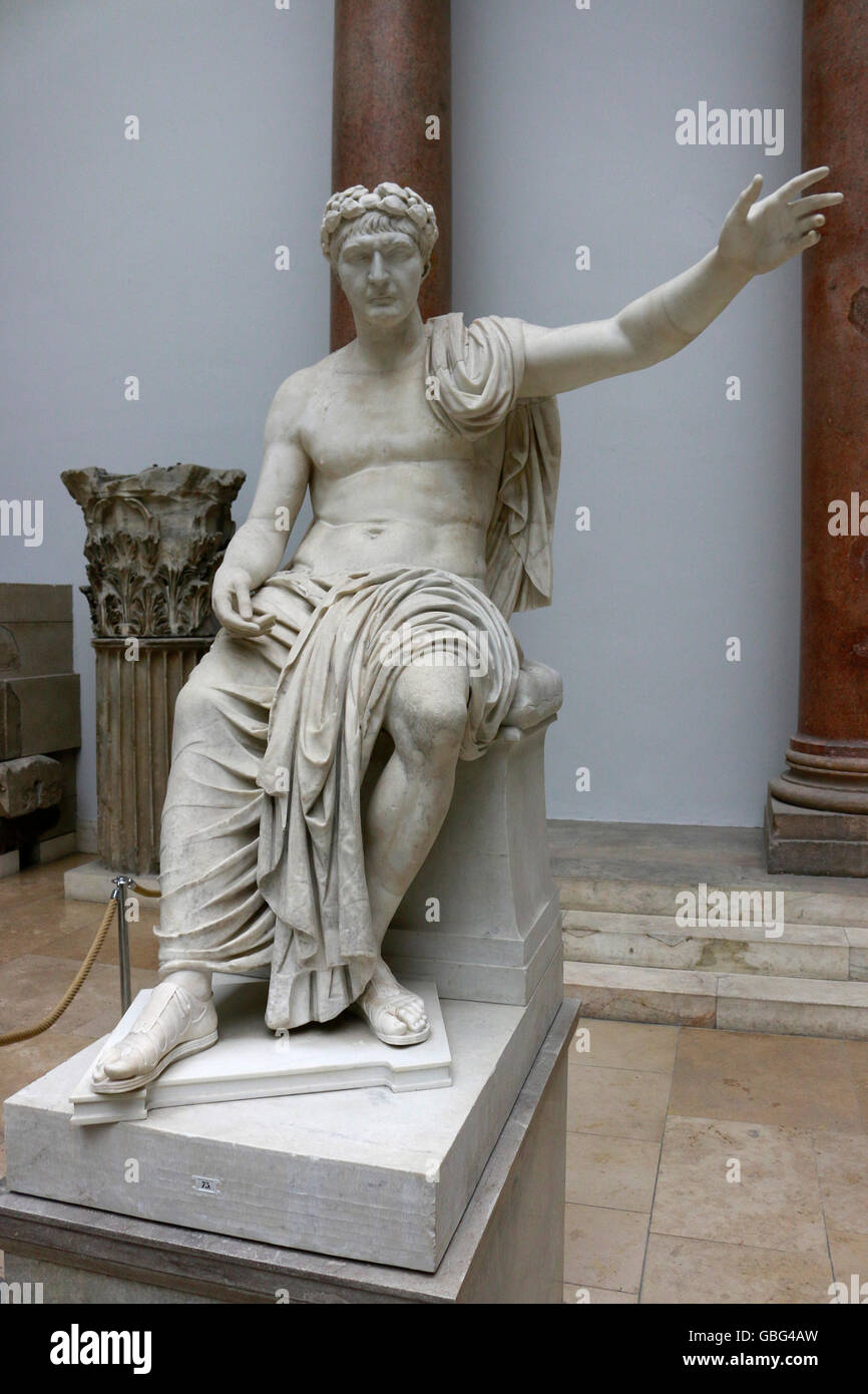 Skulptur / Bueste: Trajan, Berlin. Stockfoto