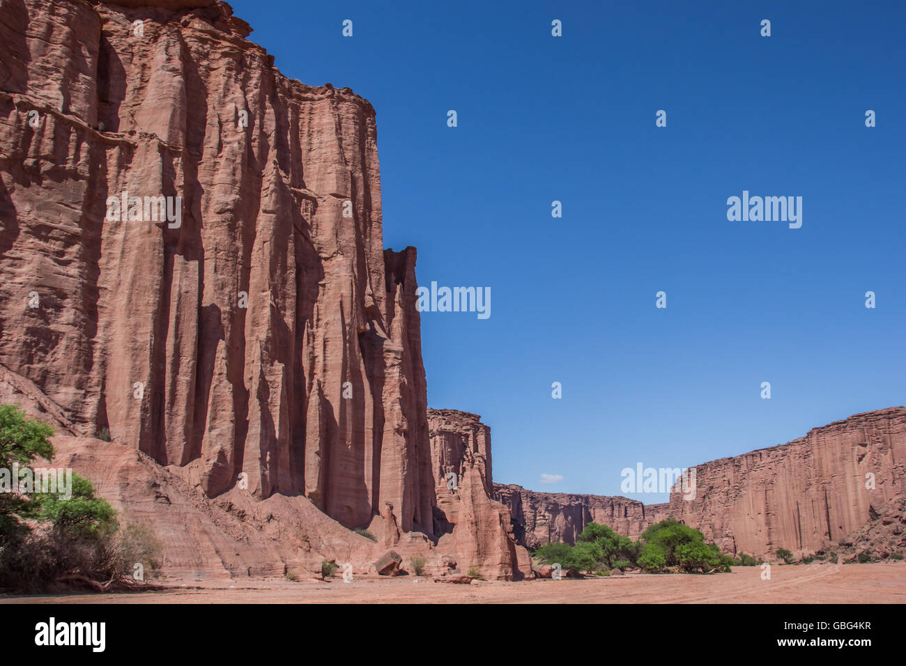 Roten Felsen im Nationalpark Talampaya, Argentinien Stockfoto