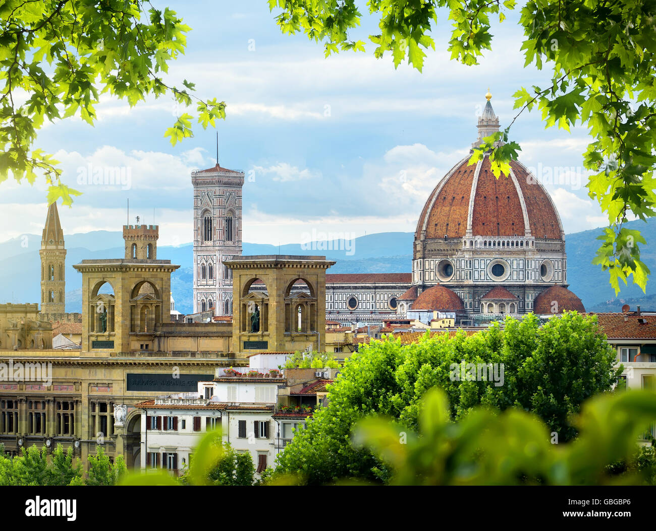 Kathedrale der Heiligen Maria der Blume in Florenz, Italien Stockfoto