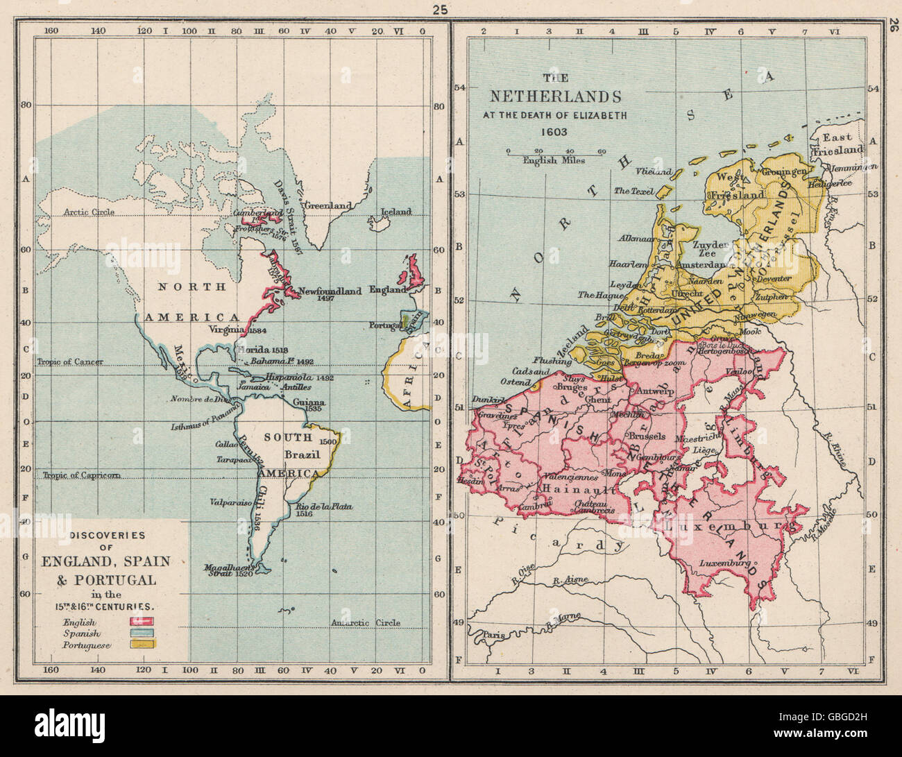 16 jahrhundert karte england Fotos und Bildmaterial in hoher