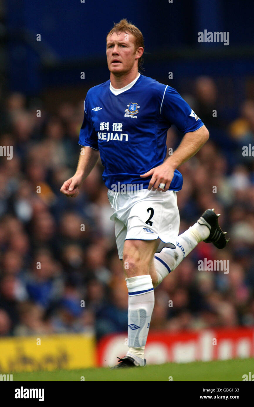 Fußball - FA Barclaycard Premiership - Everton gegen Bolton Wanderers. Steve Watson, Everton Stockfoto