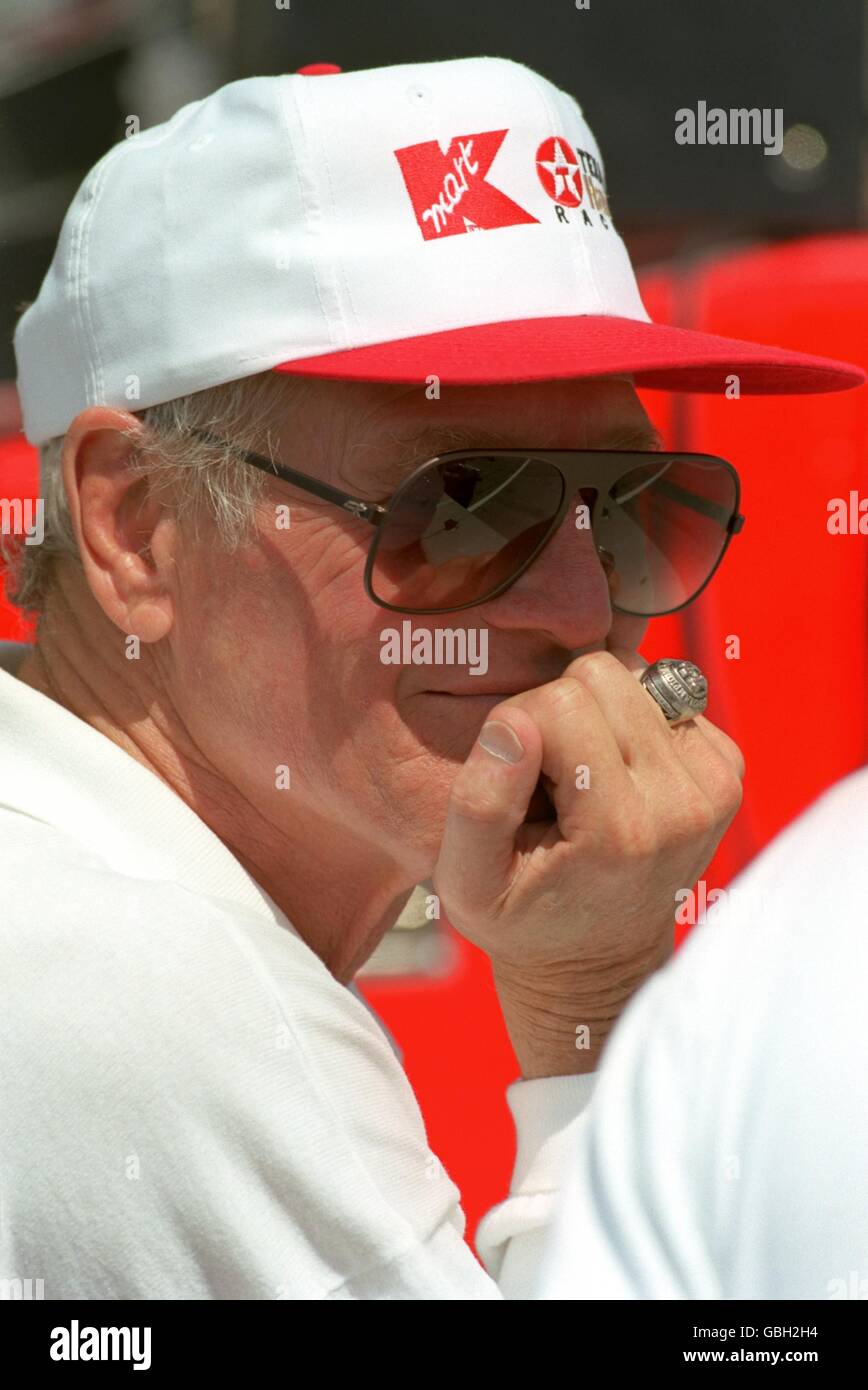 INDY AUTORENNEN. PAUL NEWMAN AM ELKHART LAKE Stockfoto