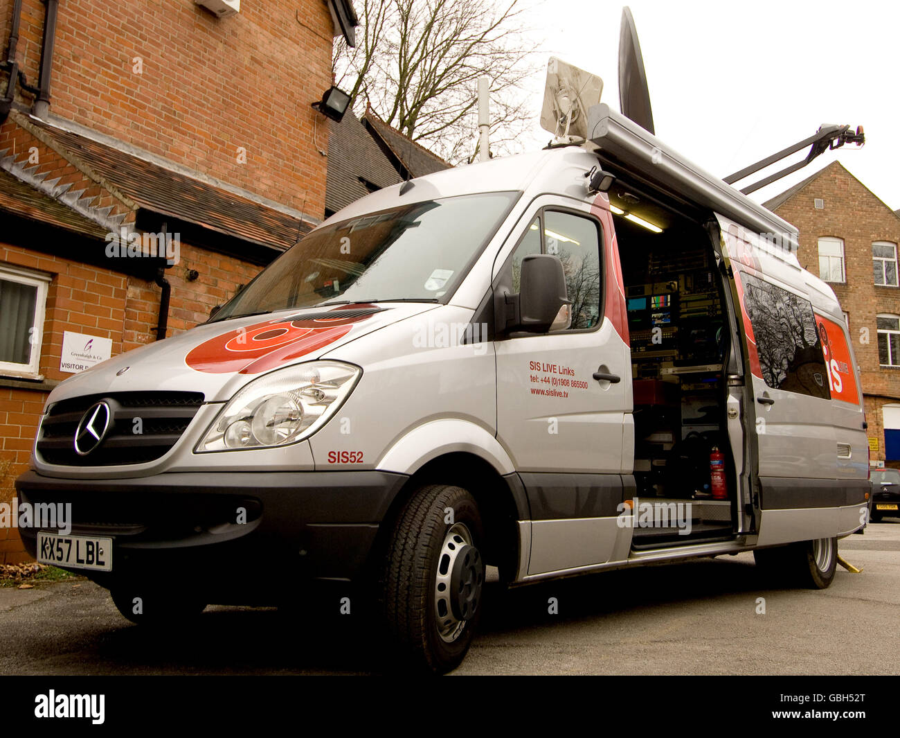 SIS Van. Ein SIS-Van parkte in Nottingham Stockfoto