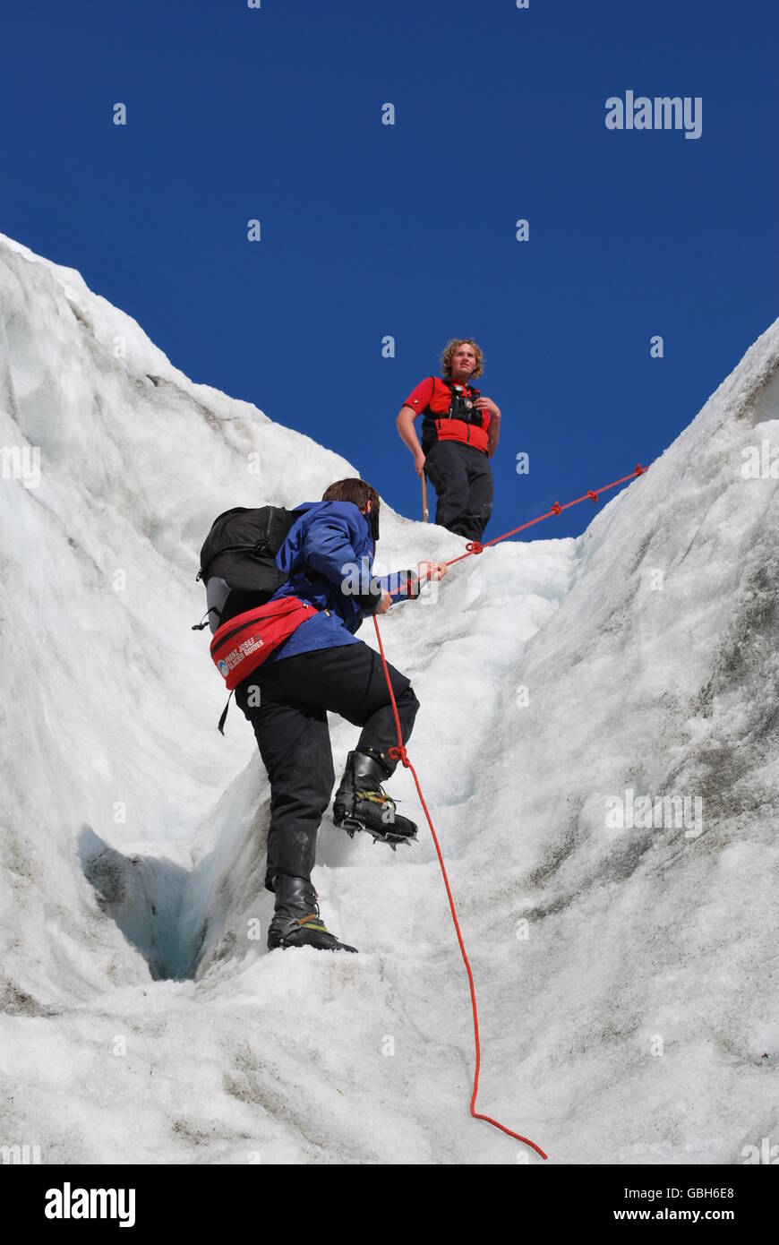 Franz Josef Gletscher wandern Stockfoto