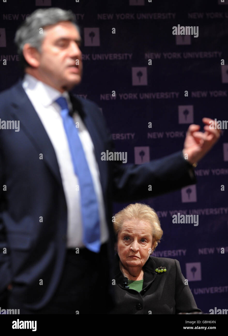 Gordon Brown in New York Stockfoto