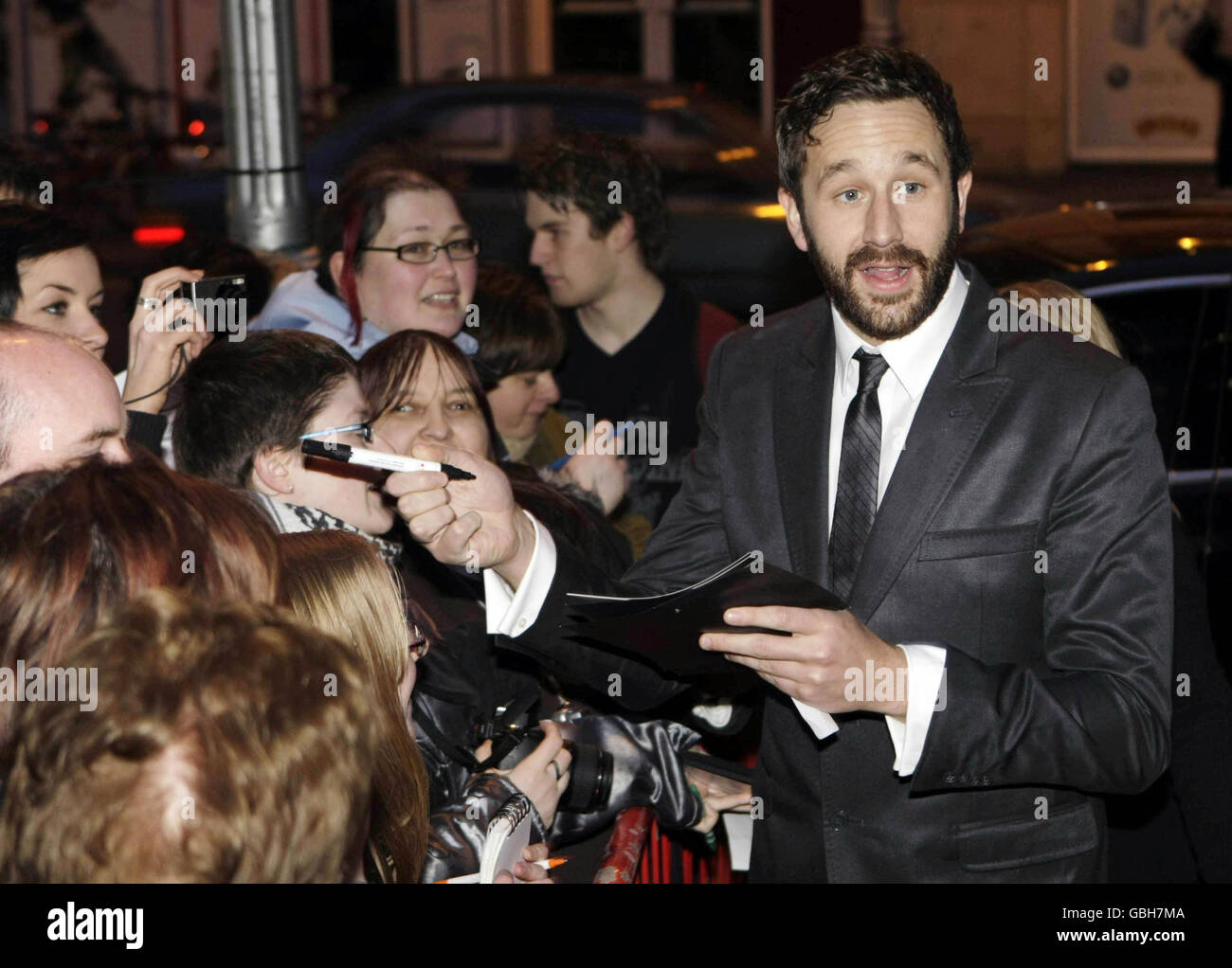 Chris O'Dowd kommt im Parnell-Kino in Dublin zur irischen Premiere von The Boat that Rocked an. Stockfoto