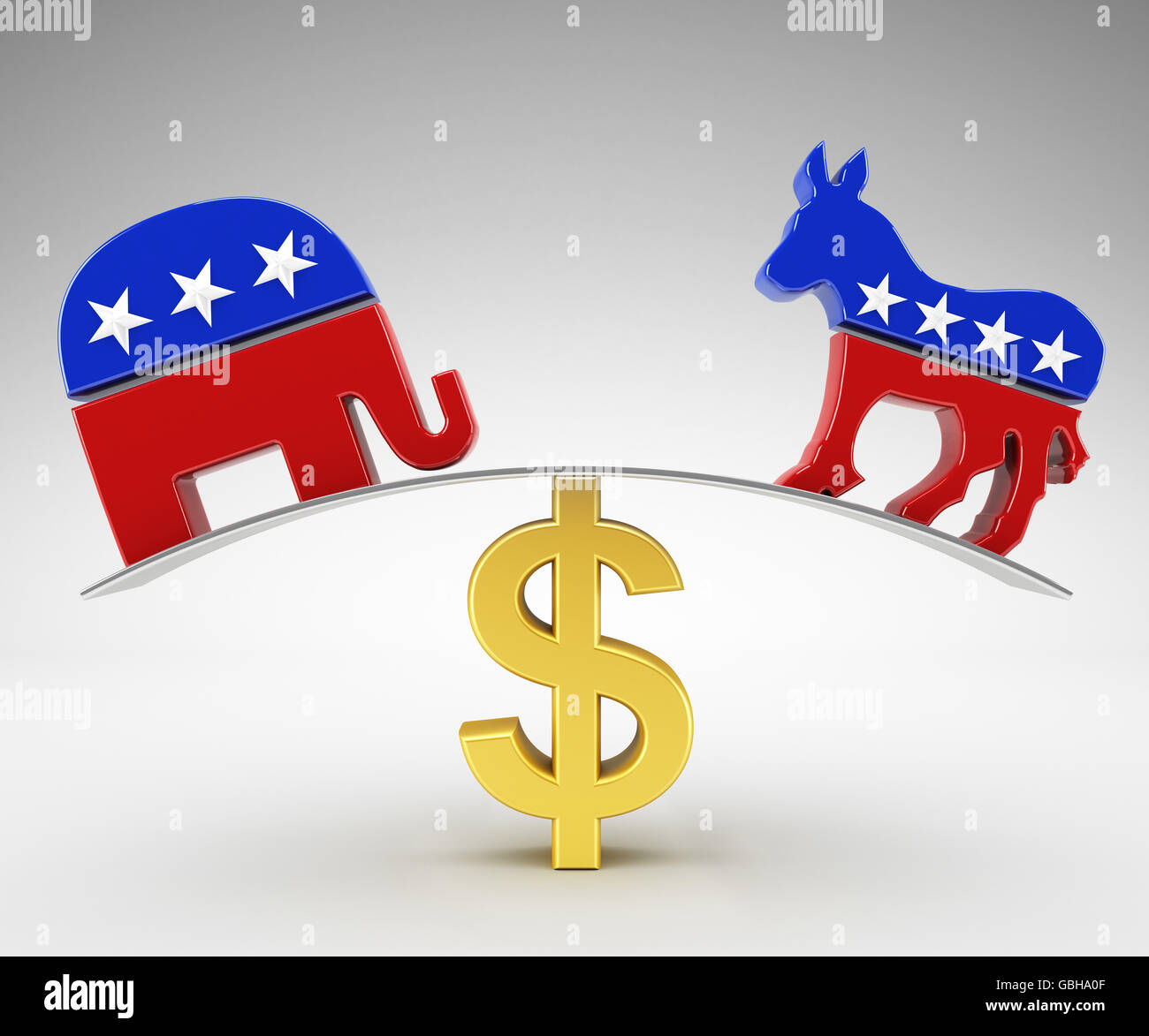 Politik und Geld Stockfoto