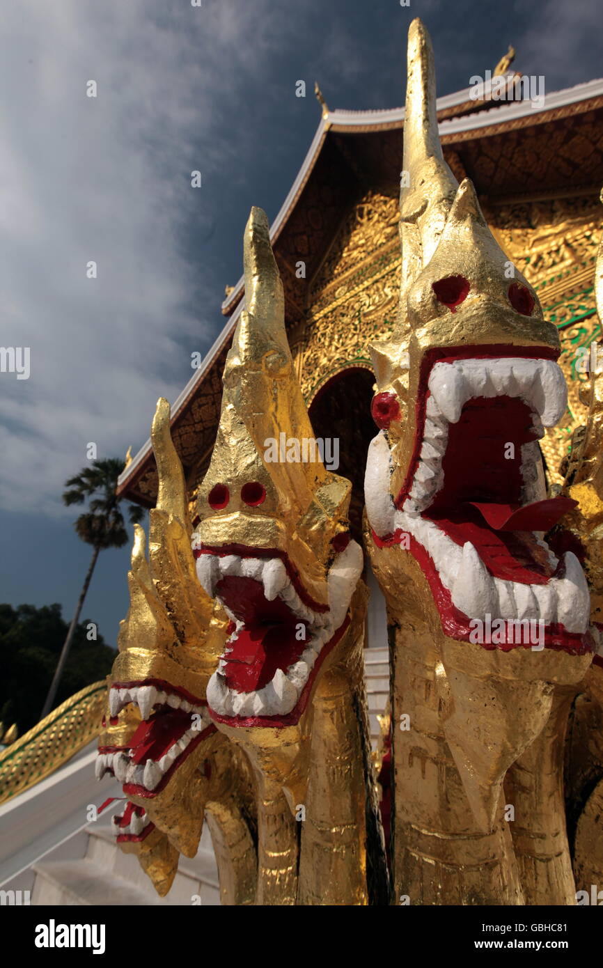 der König Palast in der alten Stadt Luang Prabang im Norden von Laos in Souteastasia. Stockfoto