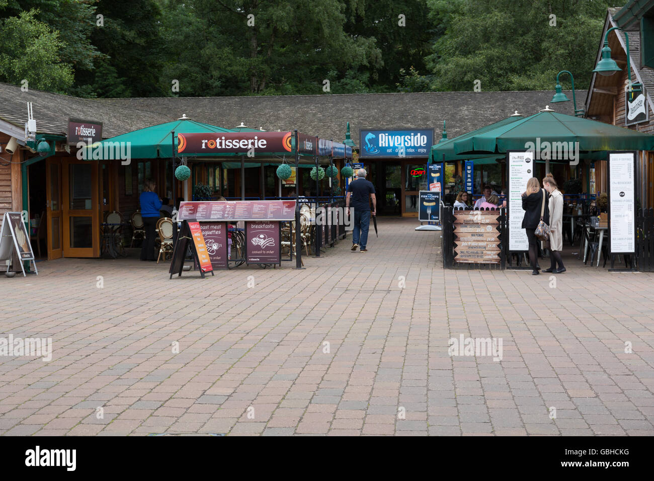 Food-Court in Trentham Gardens Stockfoto