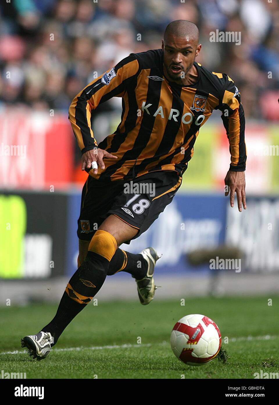 Fußball - Barclays Premier League - Wigan Athletic gegen Hull City - JJB Stadium. Caleb Folan, Hull City Stockfoto