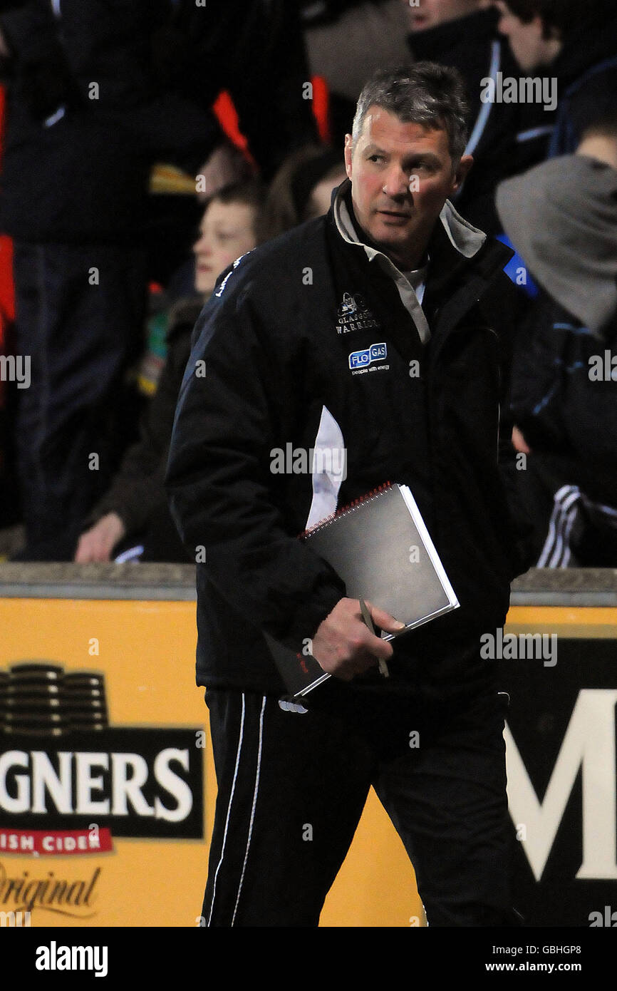 Rugby Union - Magners League - Glasgow Warriors V Münster - Firhill Arena. Glasgow-Trainer Sean Lineen beim Spiel der Magners League in der Firhill Arena, Glasgow. Stockfoto