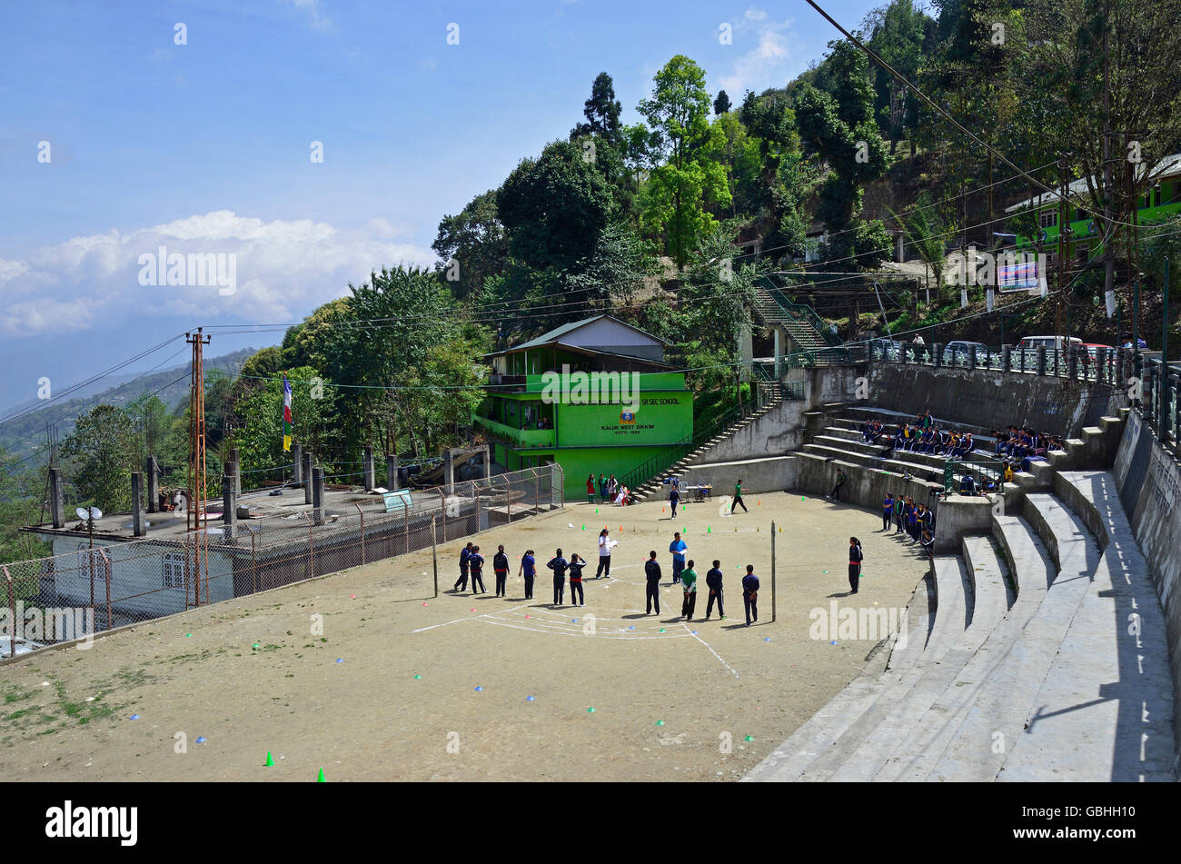 Landschaft aus Kaluk, West Sikkim, Indien Stockfoto