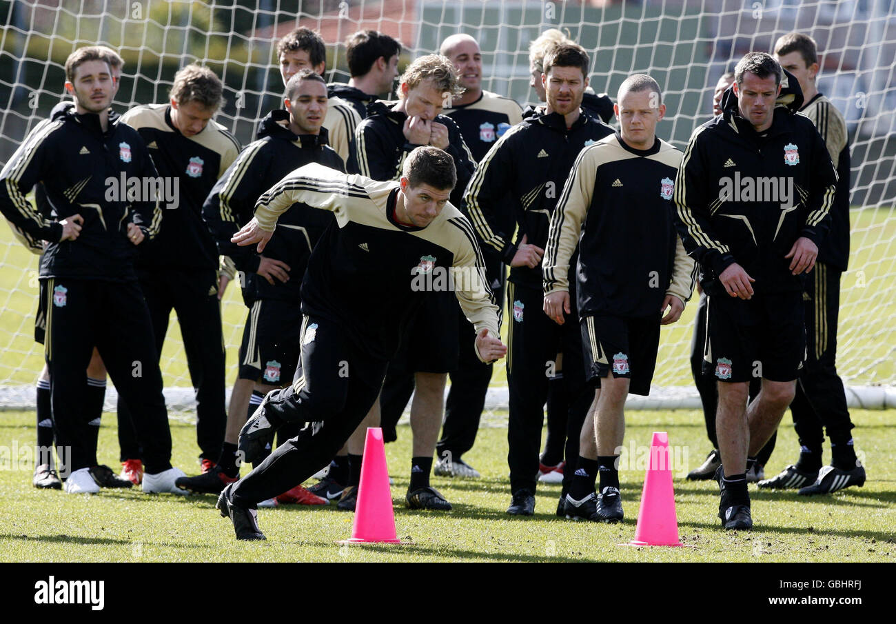 Fußball - UEFA Champions League - Viertel-Final - Hinspiel - Liverpool V Chelsea - Liverpool Training - Melwood Stockfoto