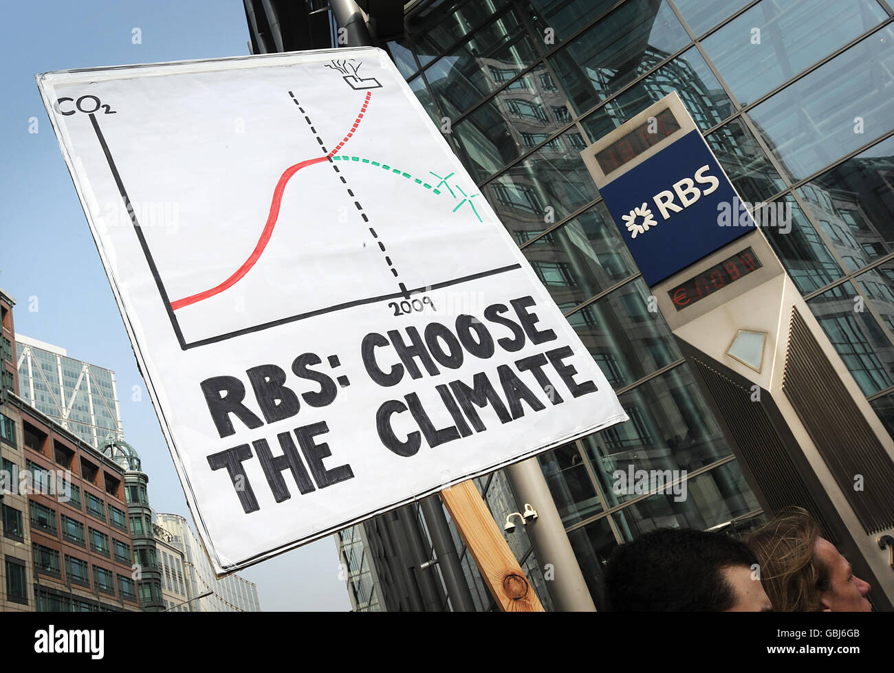 RBS-Aktionäre äußern ihren Ärger Stockfoto