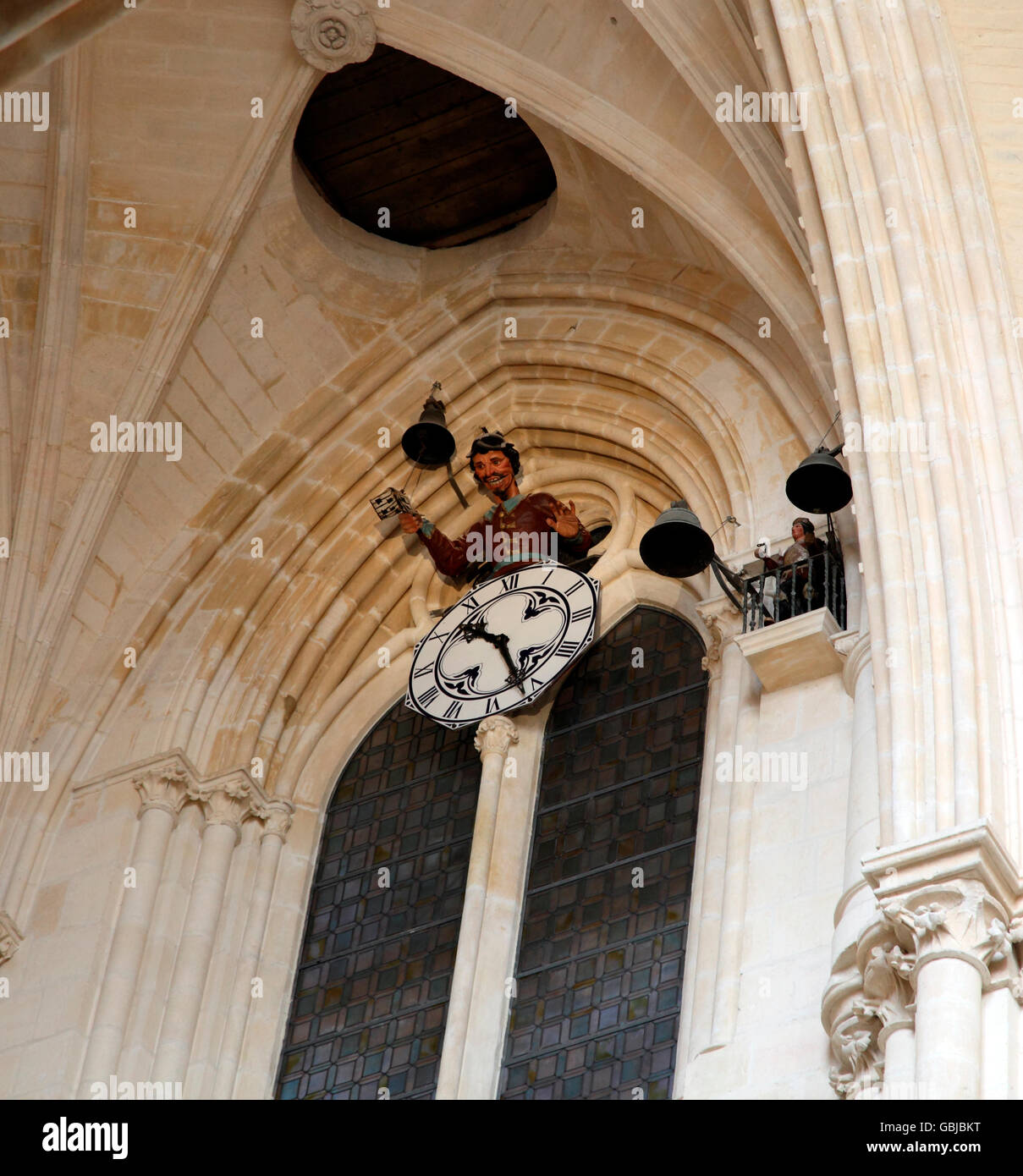 Fliegen Sie Esser-Uhr in der Kathedrale von Burgos Stockfoto