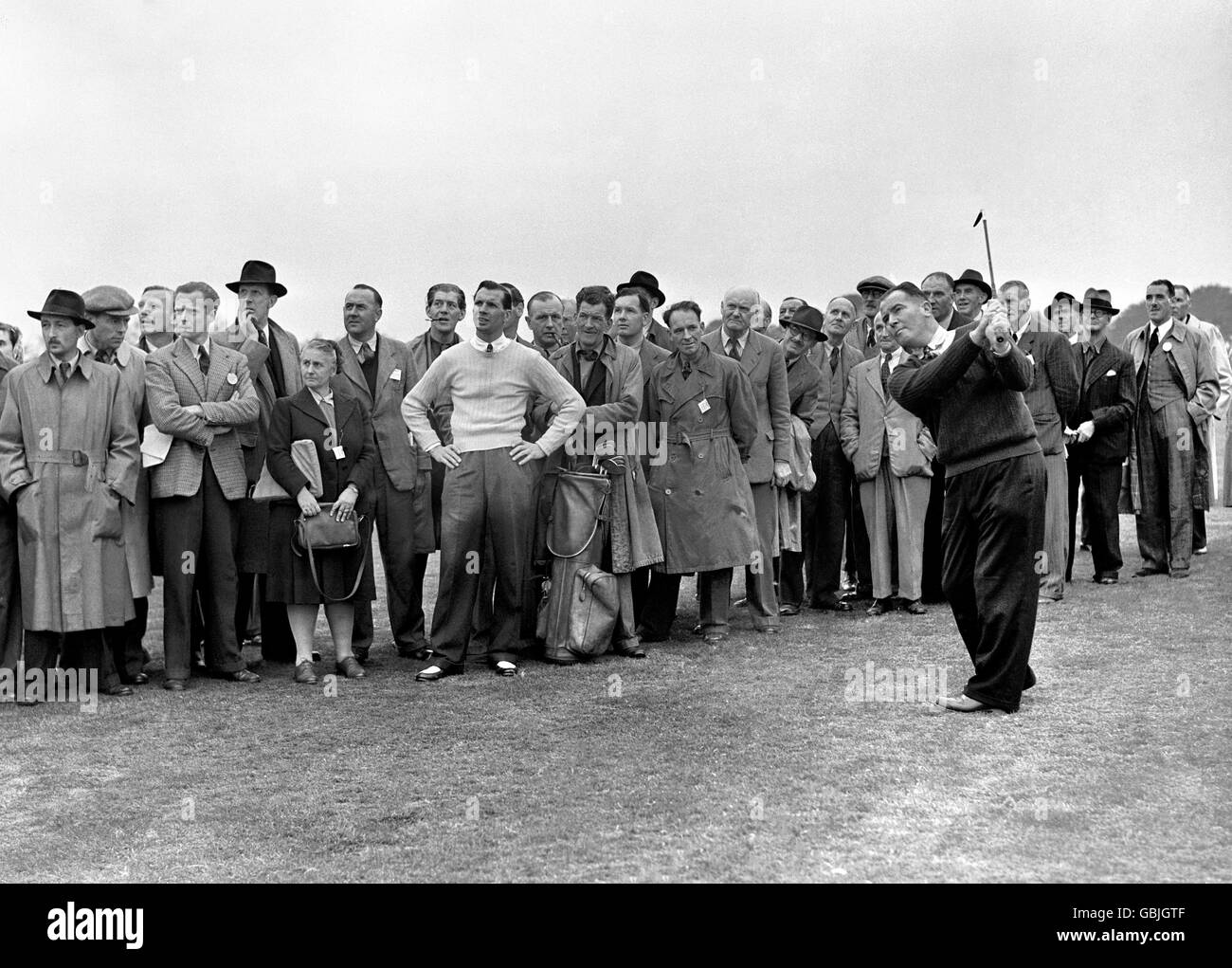 Golf - Ryder Cup - Pre-Tournament Practice - Großbritannien und Irland / Oxford und Cambridge Golf Society. Jimmy Adams im Spiel. Stockfoto