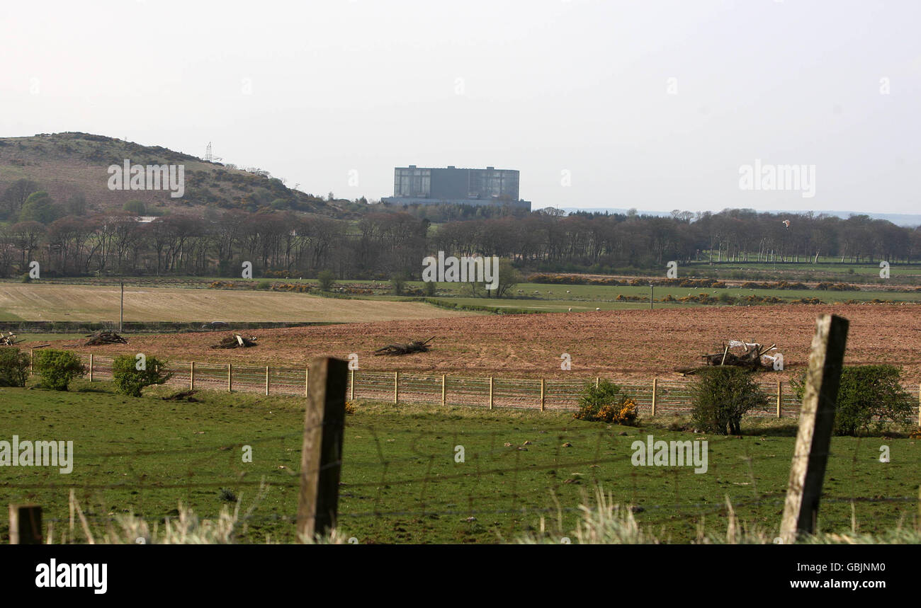 Kernkraftwerk Hunterston B. Eine allgemeine Ansicht des Kernkraftwerk Hunterston B, Nord-Ayrshire. Stockfoto