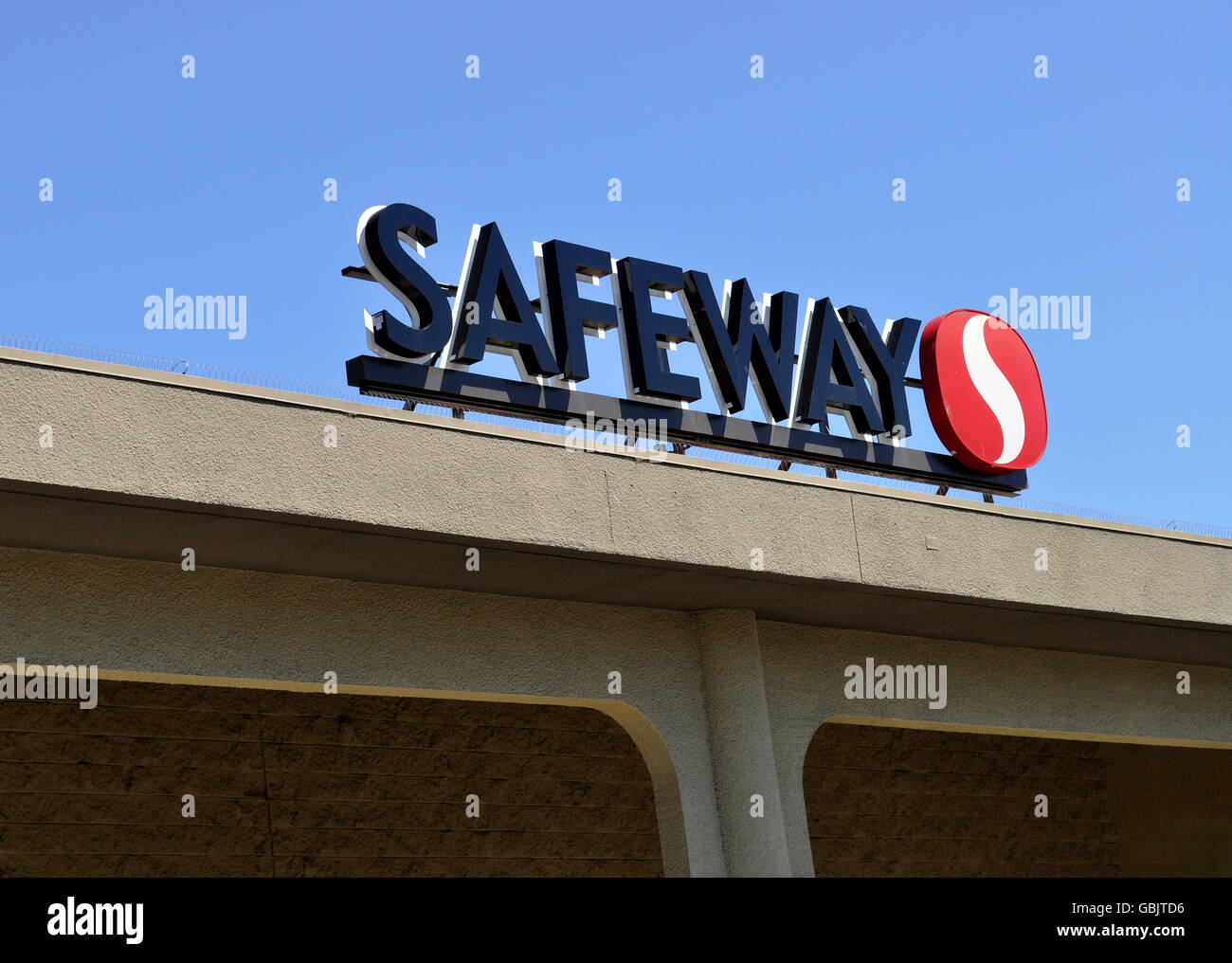 Safeway-Supermarkt in Nordkalifornien. Stockfoto
