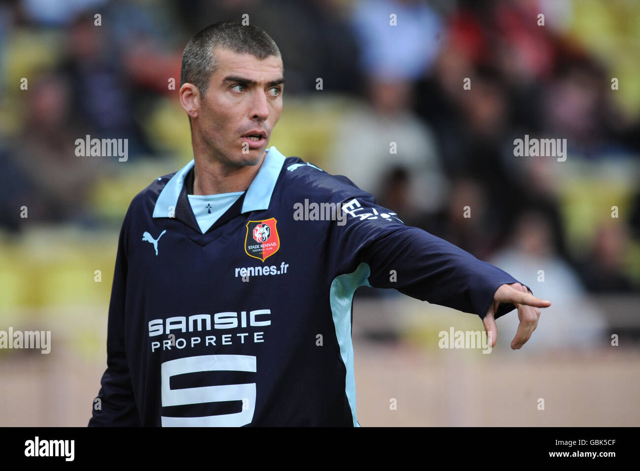 Fußball - Französische Premiere Division - AS Monaco / Stade Rennes - Stade Louis II. Jerome Leroy, Stade Rennes Stockfoto