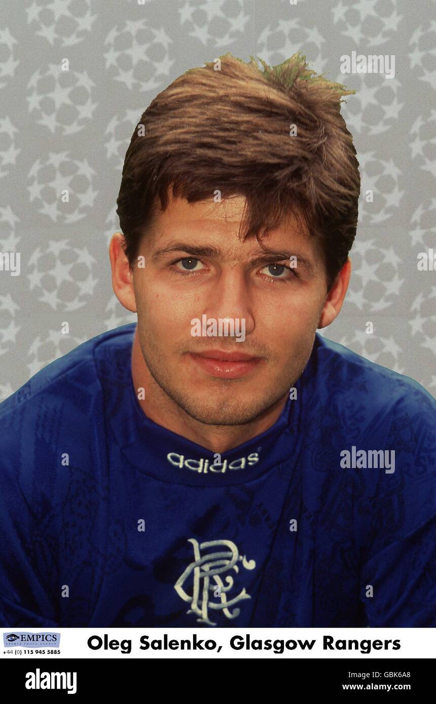 UEFA Champions League 1995/96. UEFA Champions League 1995/96 .... Oleg Salenko, Glasgow Rangers Stockfoto