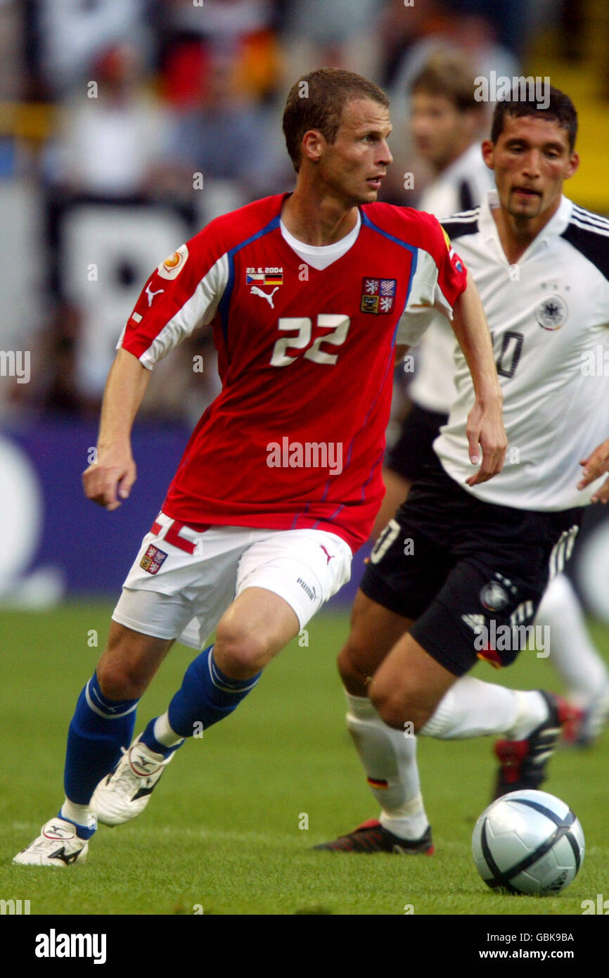 Fußball - UEFA-Europameisterschaft 2004 - Gruppe D - Deutschland / Tschechische Republik. David Rosenhal, Tschechische Republik Stockfoto