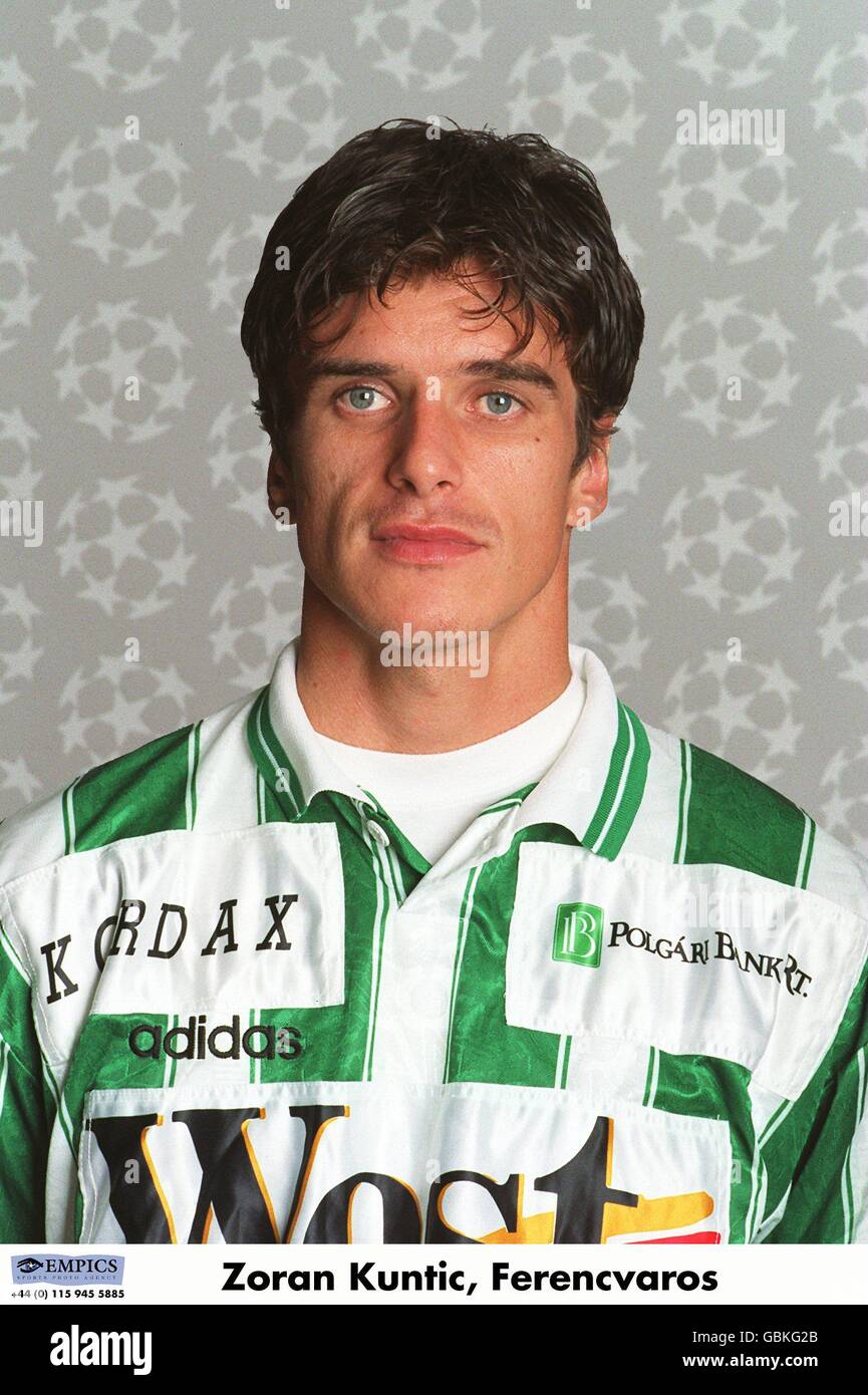 UEFA Champions League 1995/96. UEFA Champions League 1995/96 .... Zoran Kuntic, Ferencvaros Stockfoto